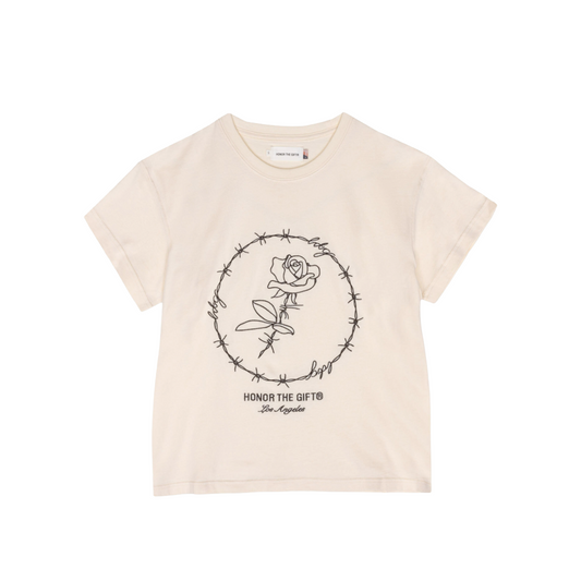 Barbwire Rose Tee