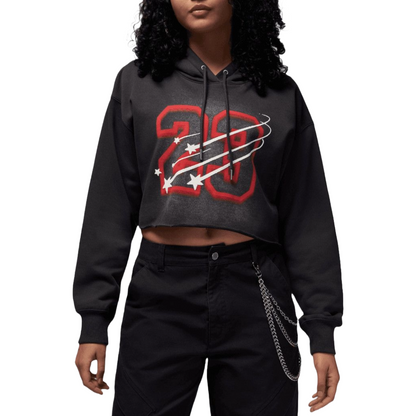 Cropped Satin-Lined Hoodie